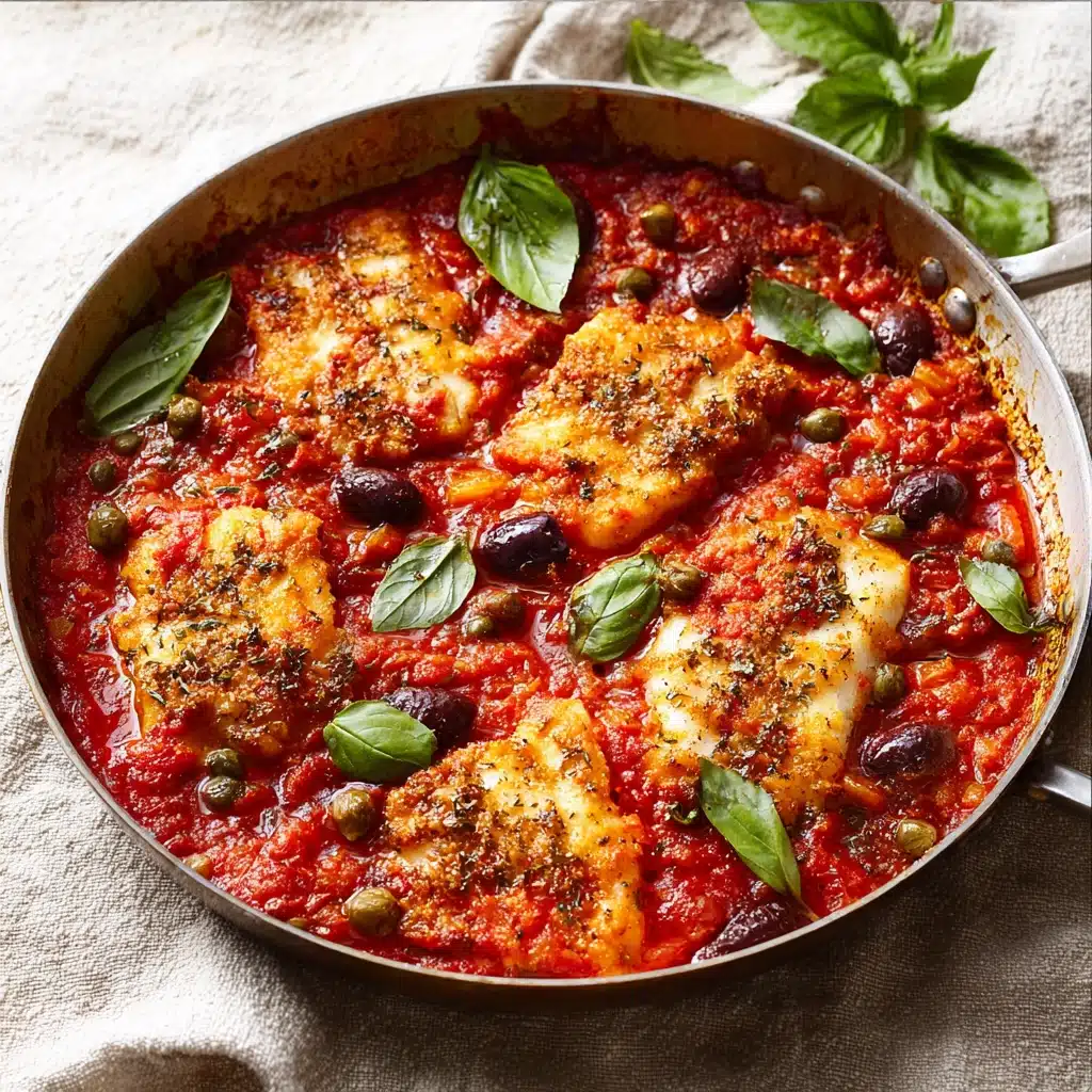 Baked Cod in Spicy Tomato Sauce Recipe - Recipe Image