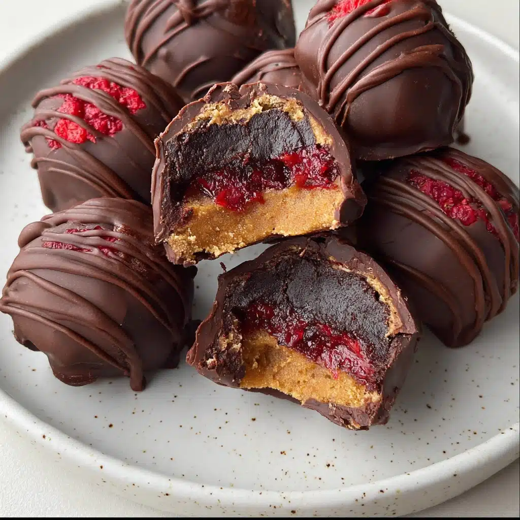 Raspberry Brownie Date Bites Recipe - Recipe Image