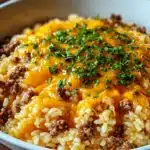 Cheesy Ground Beef Rice Casserole Recipe