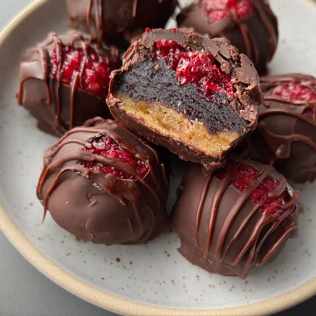 Raspberry Brownie Date Bites Recipe - Recipe Image