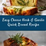 Cheese Herb & Garlic Quick Bread Recipe
