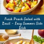 Peach Salad Recipe with Basil Recipe