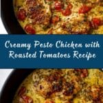 Creamy Pesto Chicken with Roasted Tomatoes Recipe