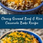 Cheesy Ground Beef Rice Casserole Recipe