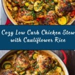 Low Carb Chicken Stew with Keto Cauliflower Rice Recipe