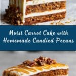 Carrot Cake with Candied Pecans Recipe