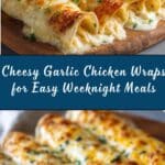 Delicious Cheesy Garlic Chicken Wraps Recipe