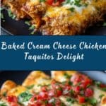 Baked Cream Cheese Chicken Taquitos! Recipe