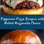 Pizza Burger Pepperoni Mozzarella Recipe