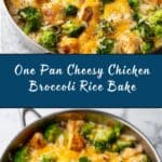 One Pan Cheesy Chicken Broccoli and Rice Recipe