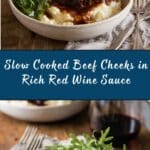 Slow Cooked Beef Cheeks in Red Wine Sauce Recipe