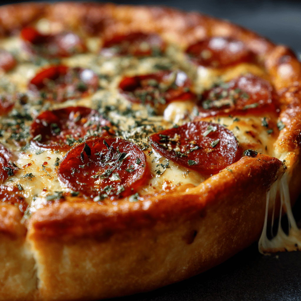 Stuffed Crust Pepperoni Pizza Recipe