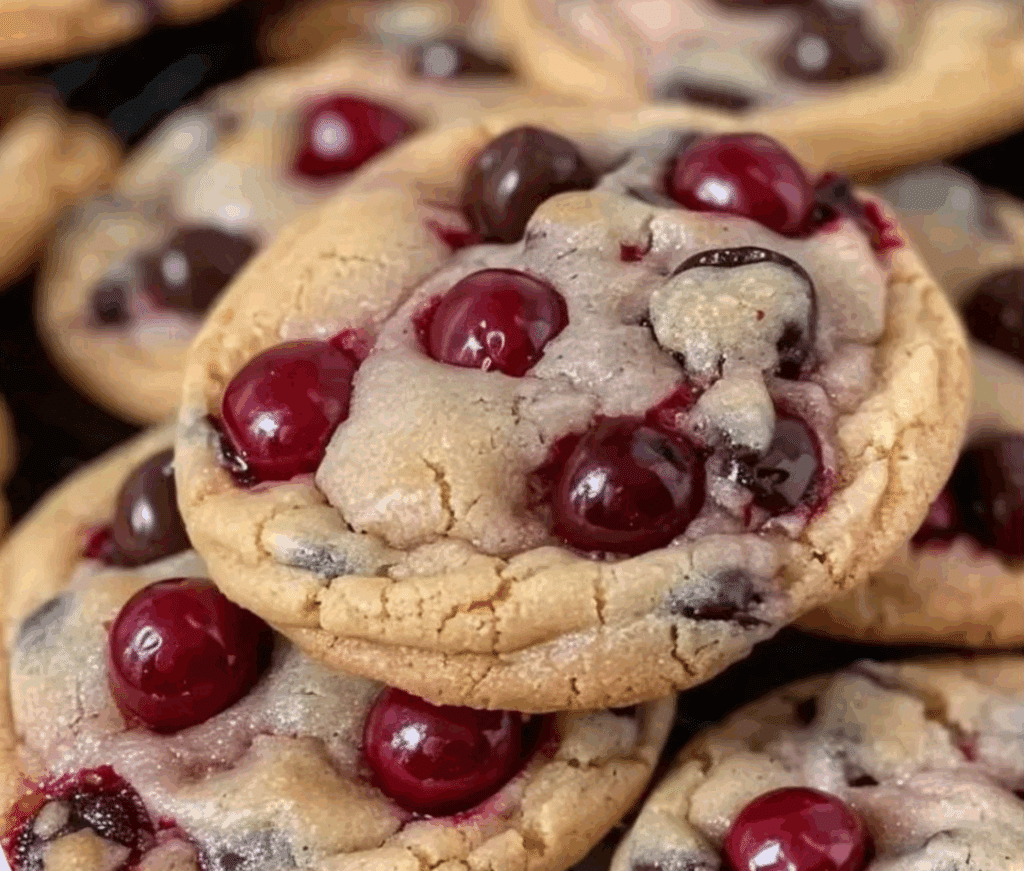 Cherry Chocolate Chewy Cookies Recipe