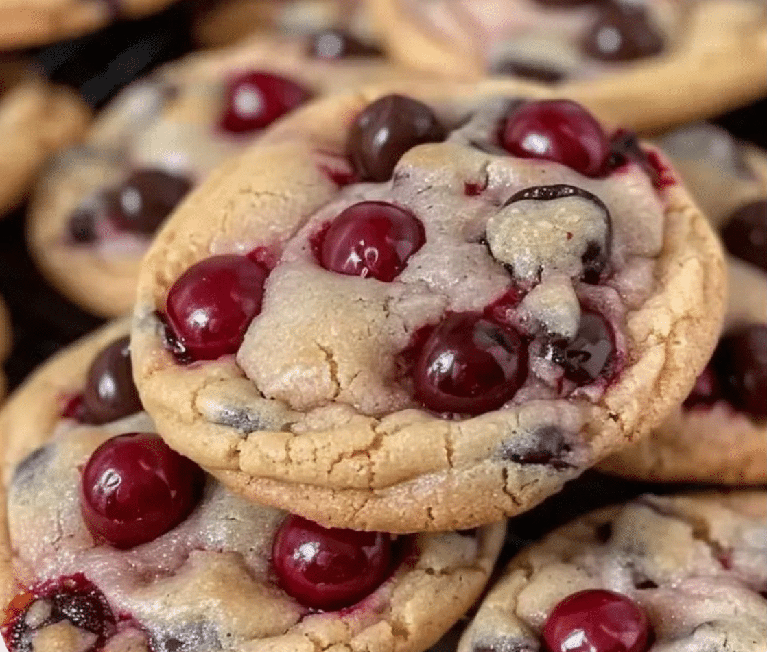 Cherry Chocolate Chewy Cookies Recipe