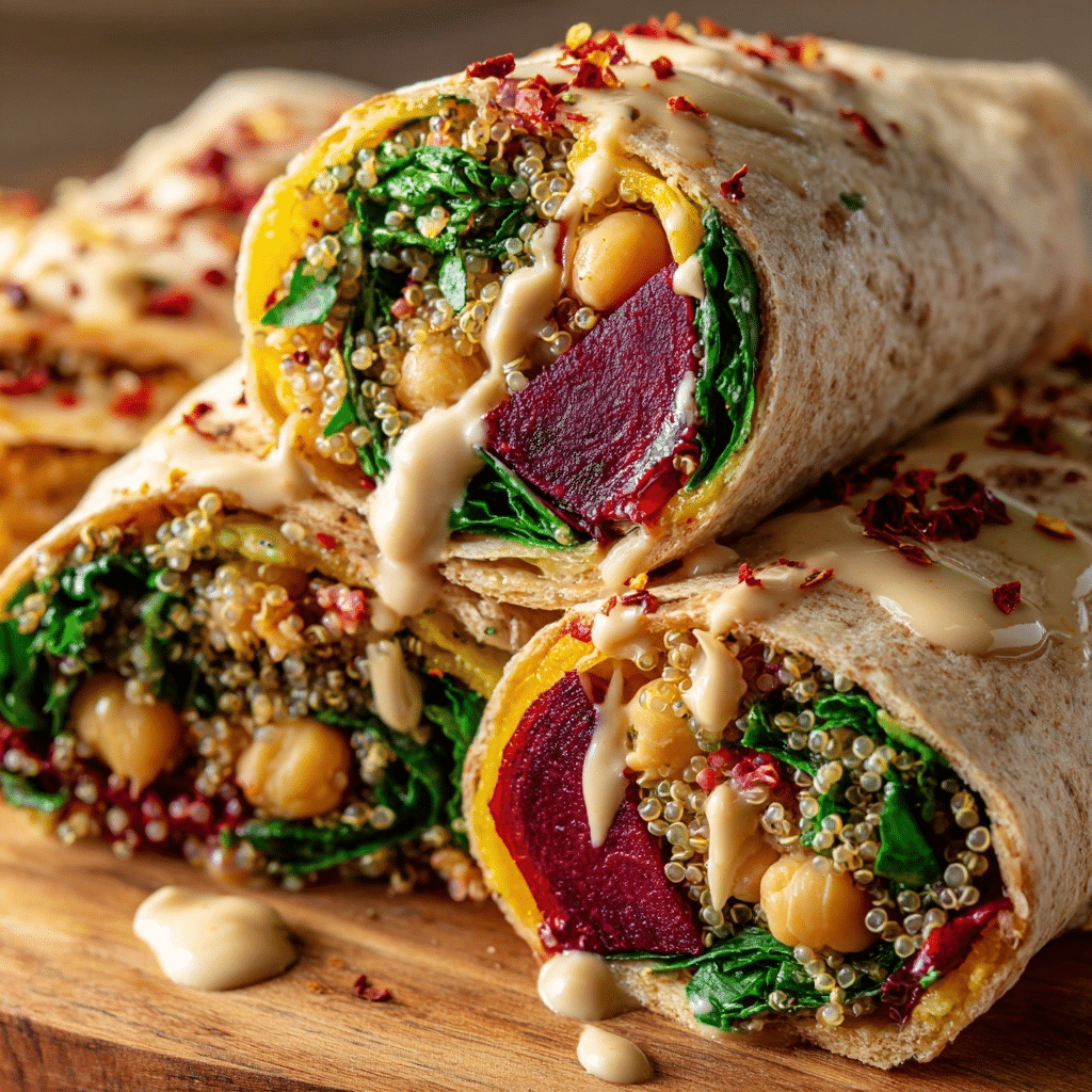 Roasted Beet & Chickpea Wraps Recipe