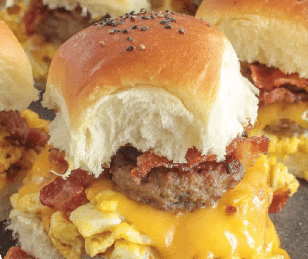 Breakfast Sliders Bacon Sausage Recipe
