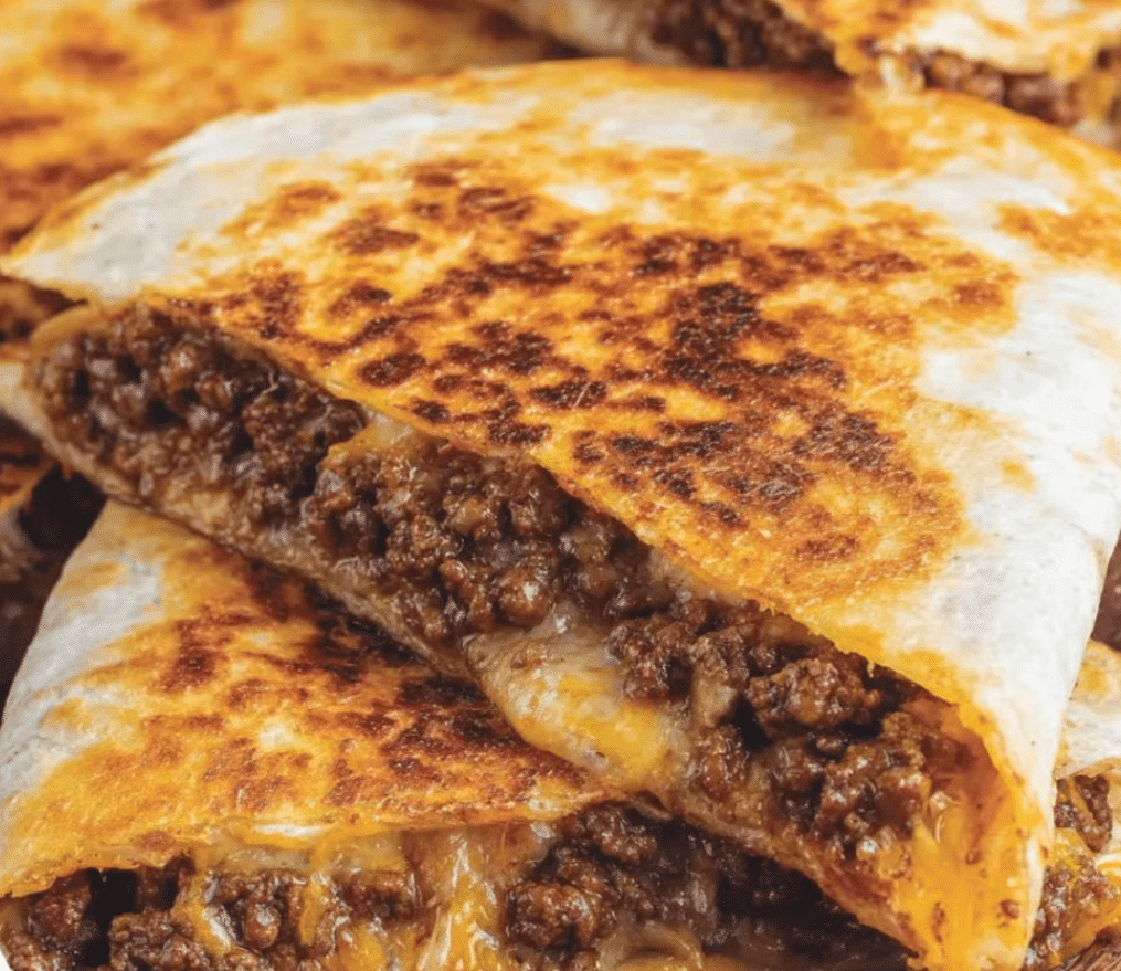 Ground Beef Cheesy Quesadillas Recipe