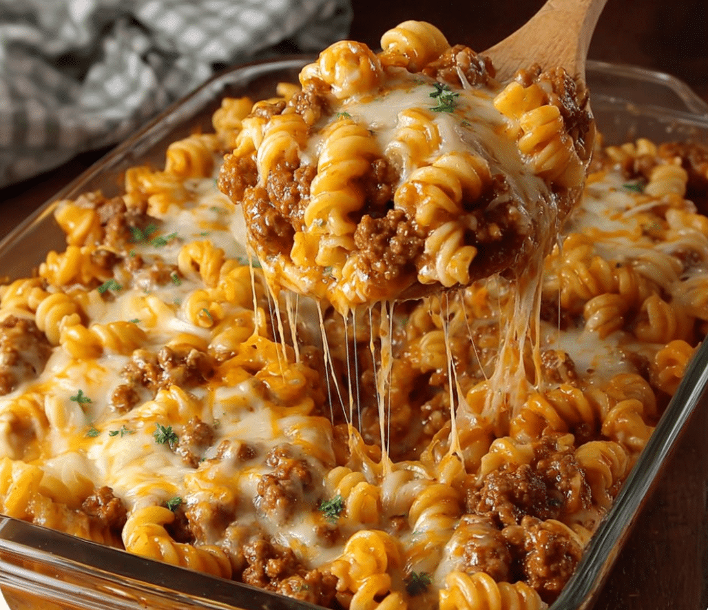 Cheesy Hamburger Casserole Bake Recipe