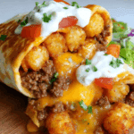 Cheesy Potato Burritos with Beef Recipe