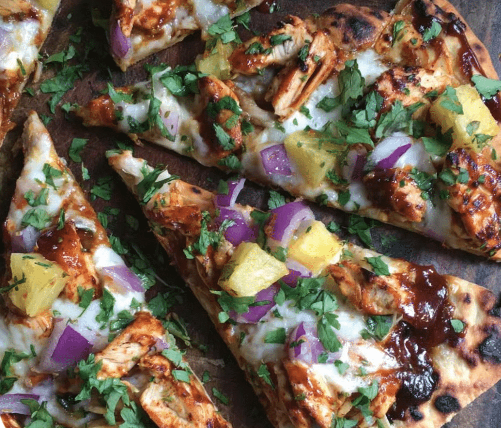 Hawaiian BBQ Chicken Flatbread Recipe