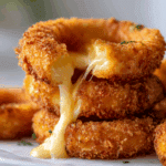 Cheesy Mozzarella Onion Rings Recipe