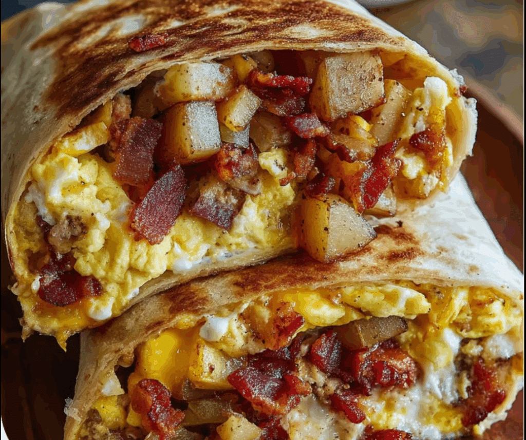 Bacon, Egg & Cheese Breakfast Burrito Recipe